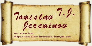 Tomislav Jereminov vizit kartica